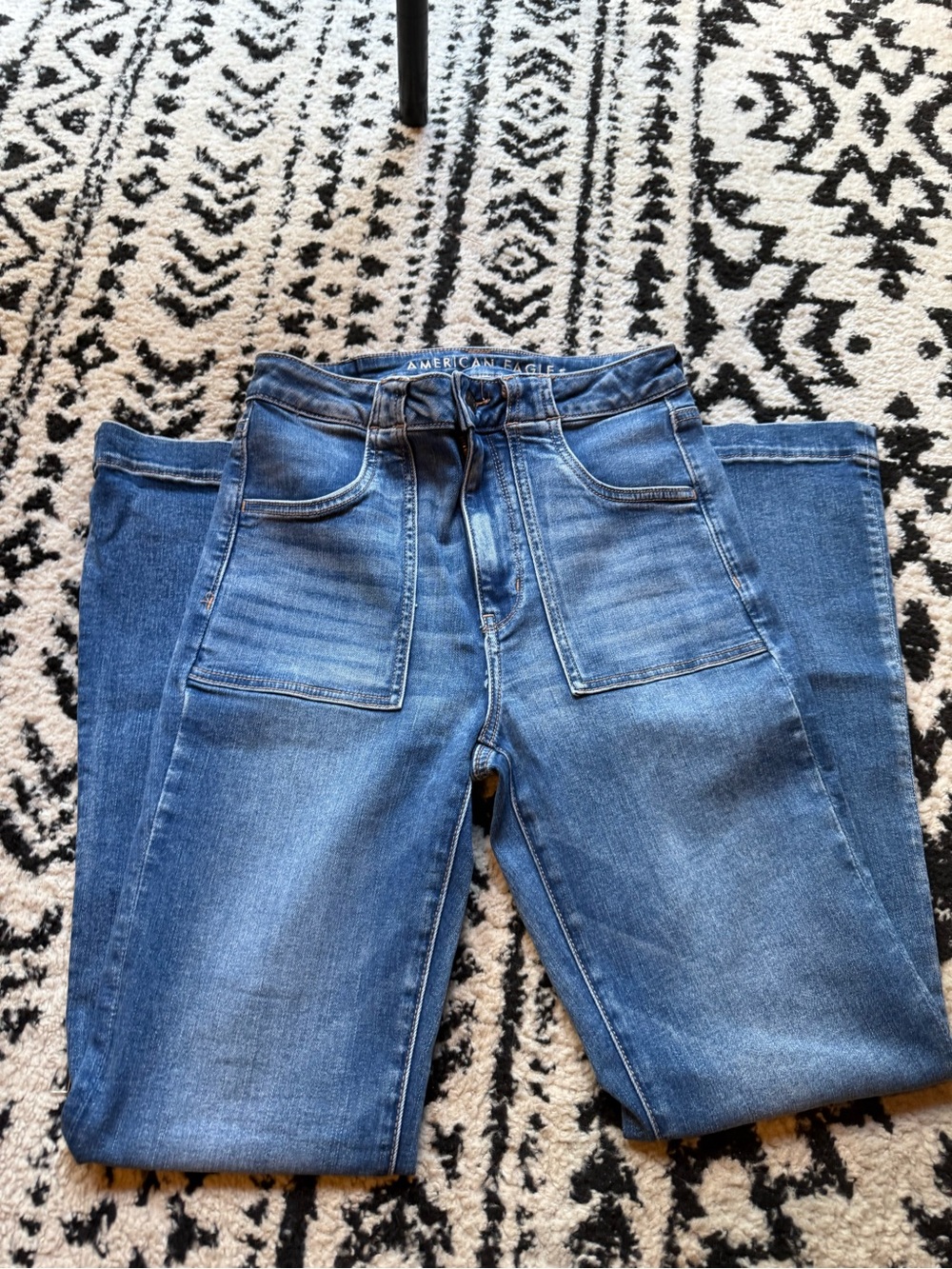 American Eagle Outfitters Women's Blue High-Rise bootcut